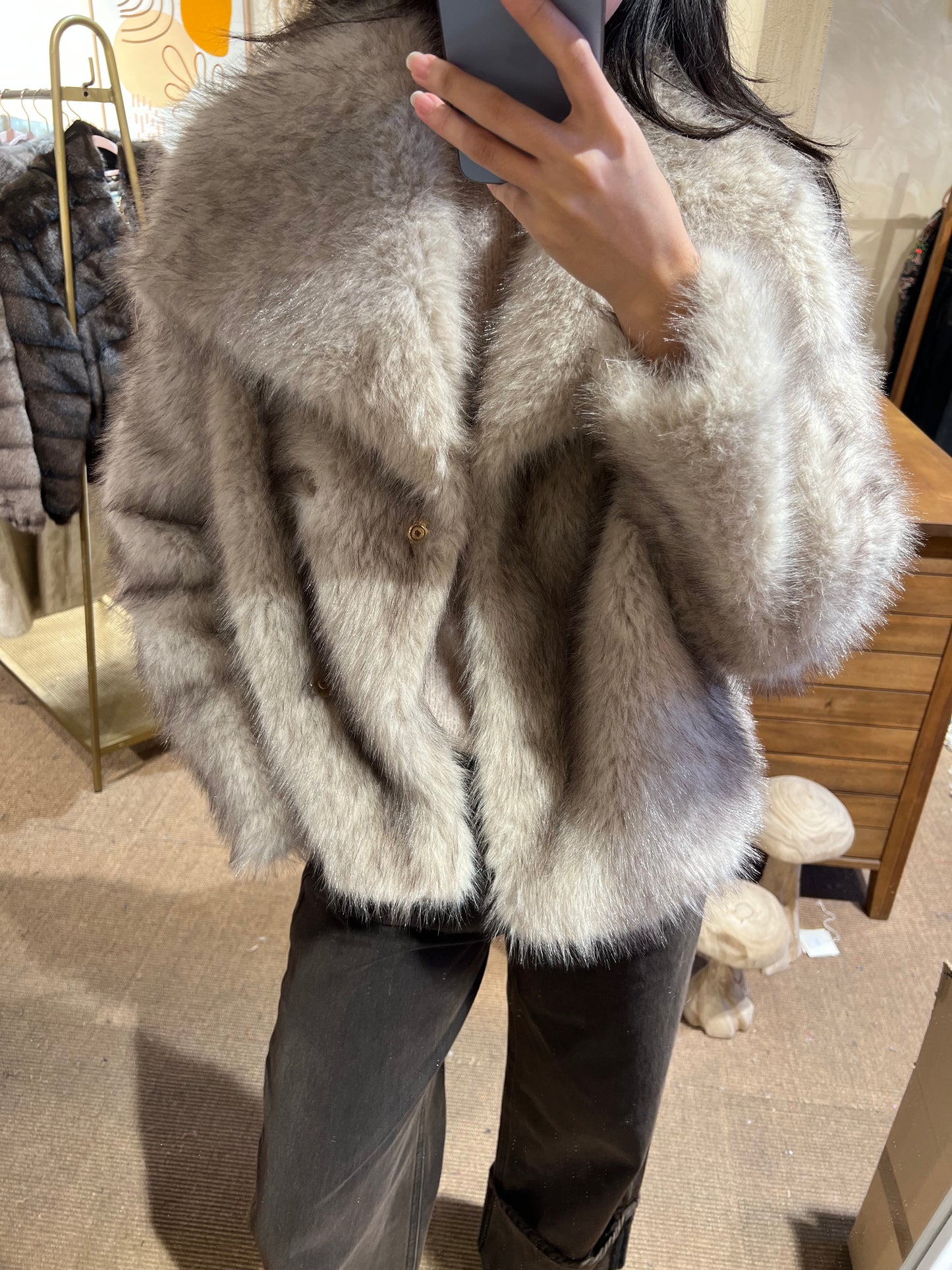 Faux Fur Jacket Midnight Charm