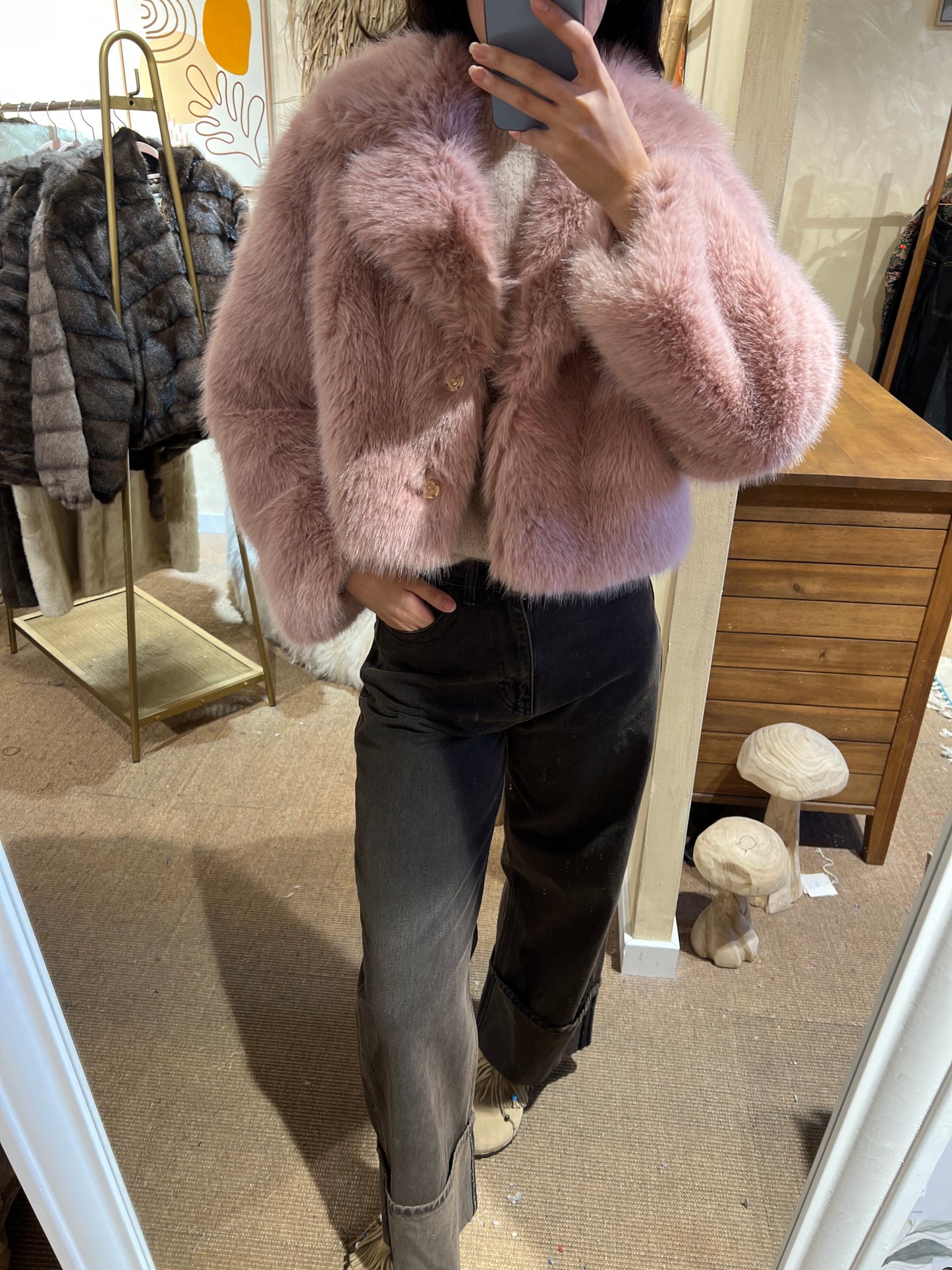 Faux Fur Short Jacket Luna Dream