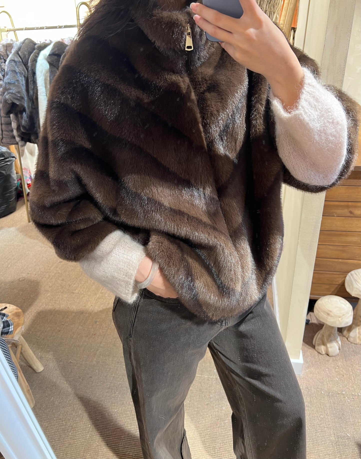 Short Faux Fur Jacket Urban Frost