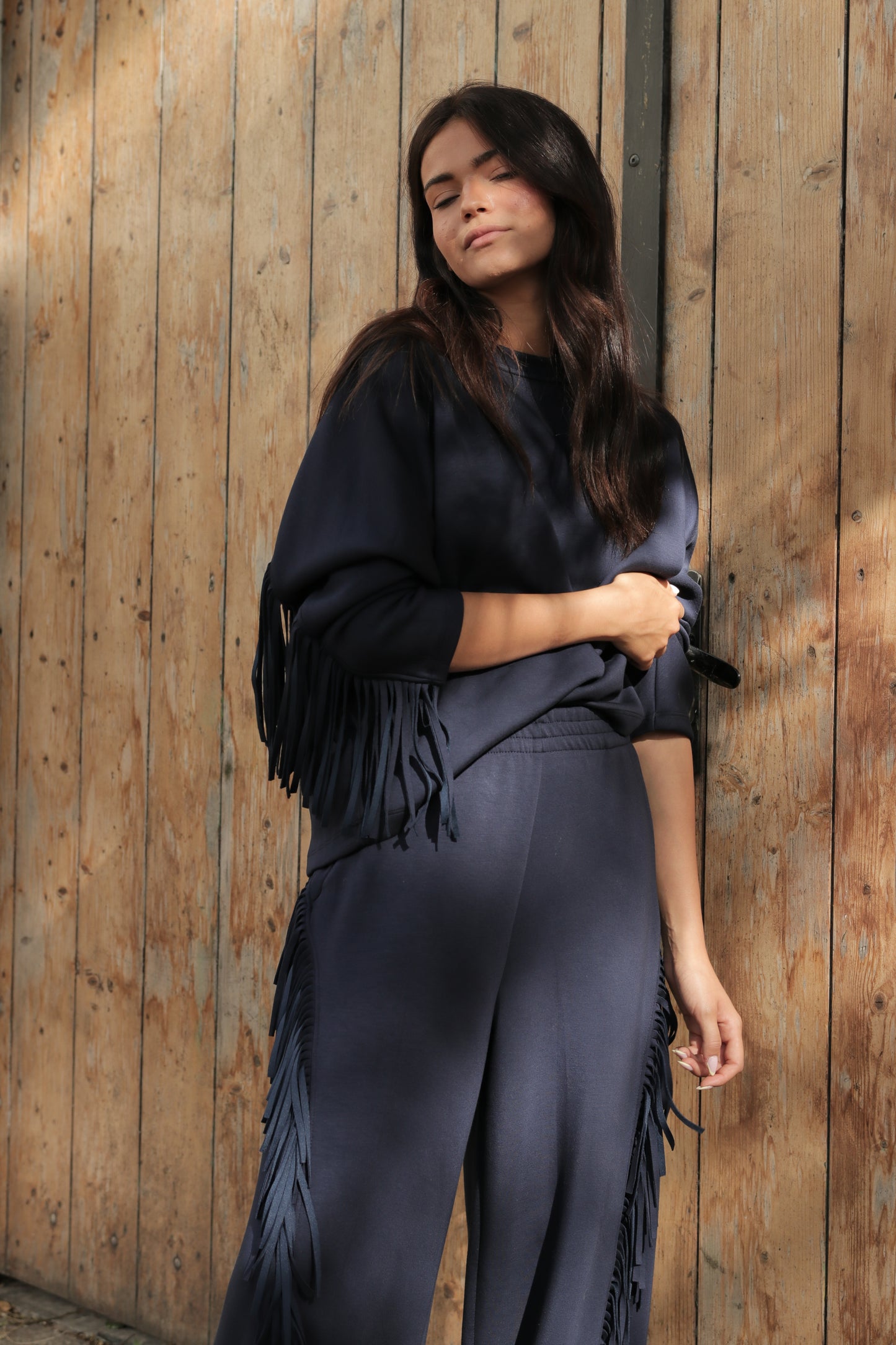 Fringe Sleeve Top Riviera