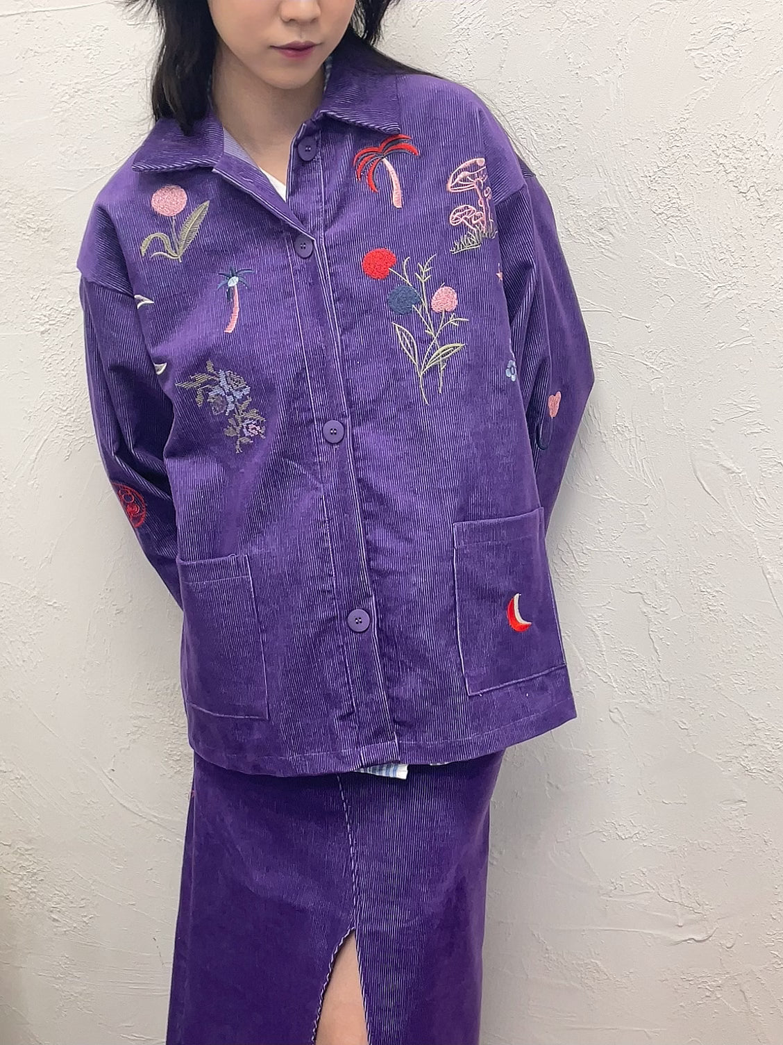 Veste brodée Louis Violet