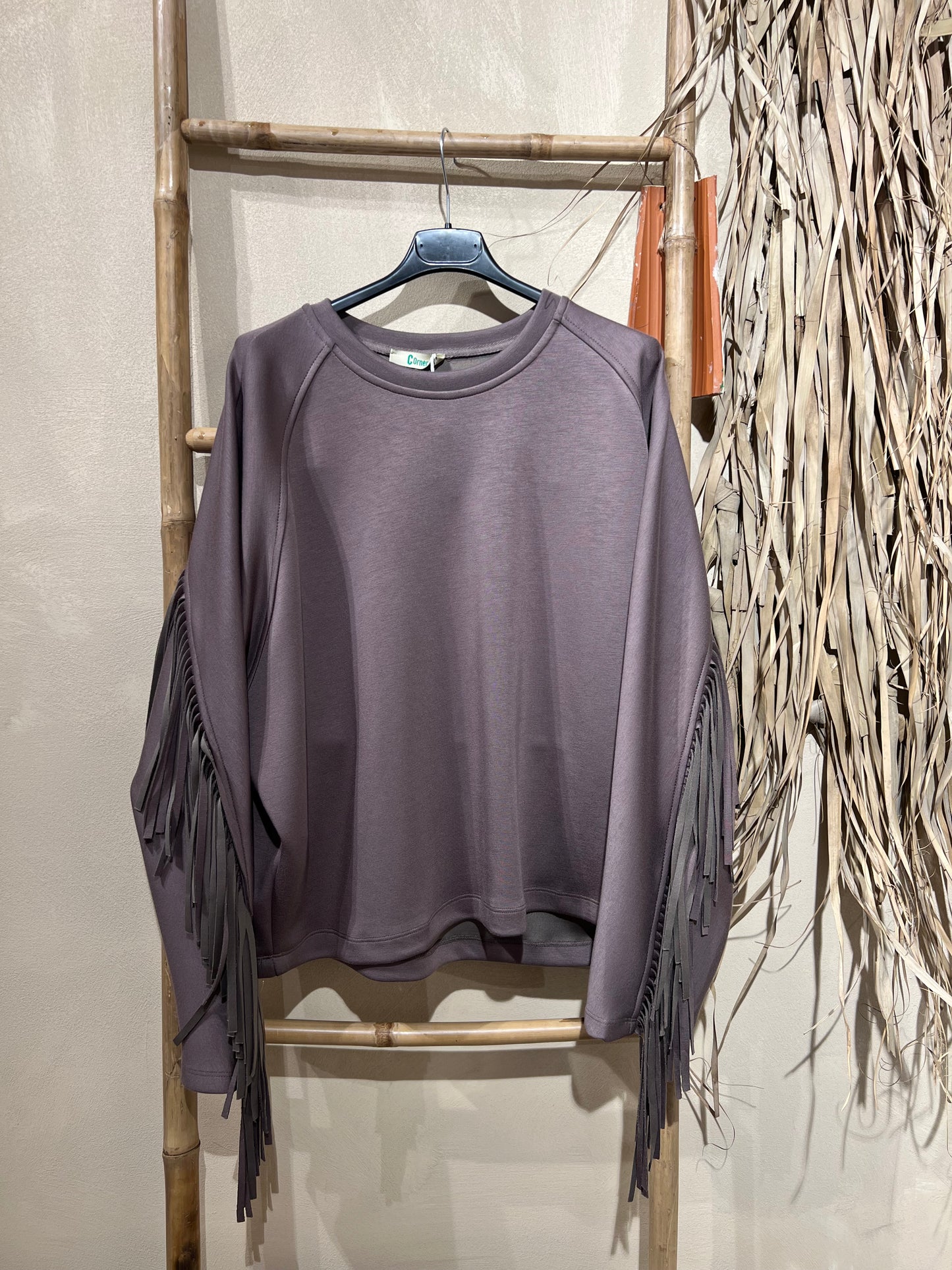 Fringe Sleeve Top Riviera