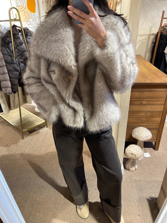 Faux Fur Jacket Midnight Charm
