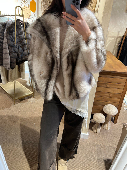 Faux Fur Jacket Arctic Mist