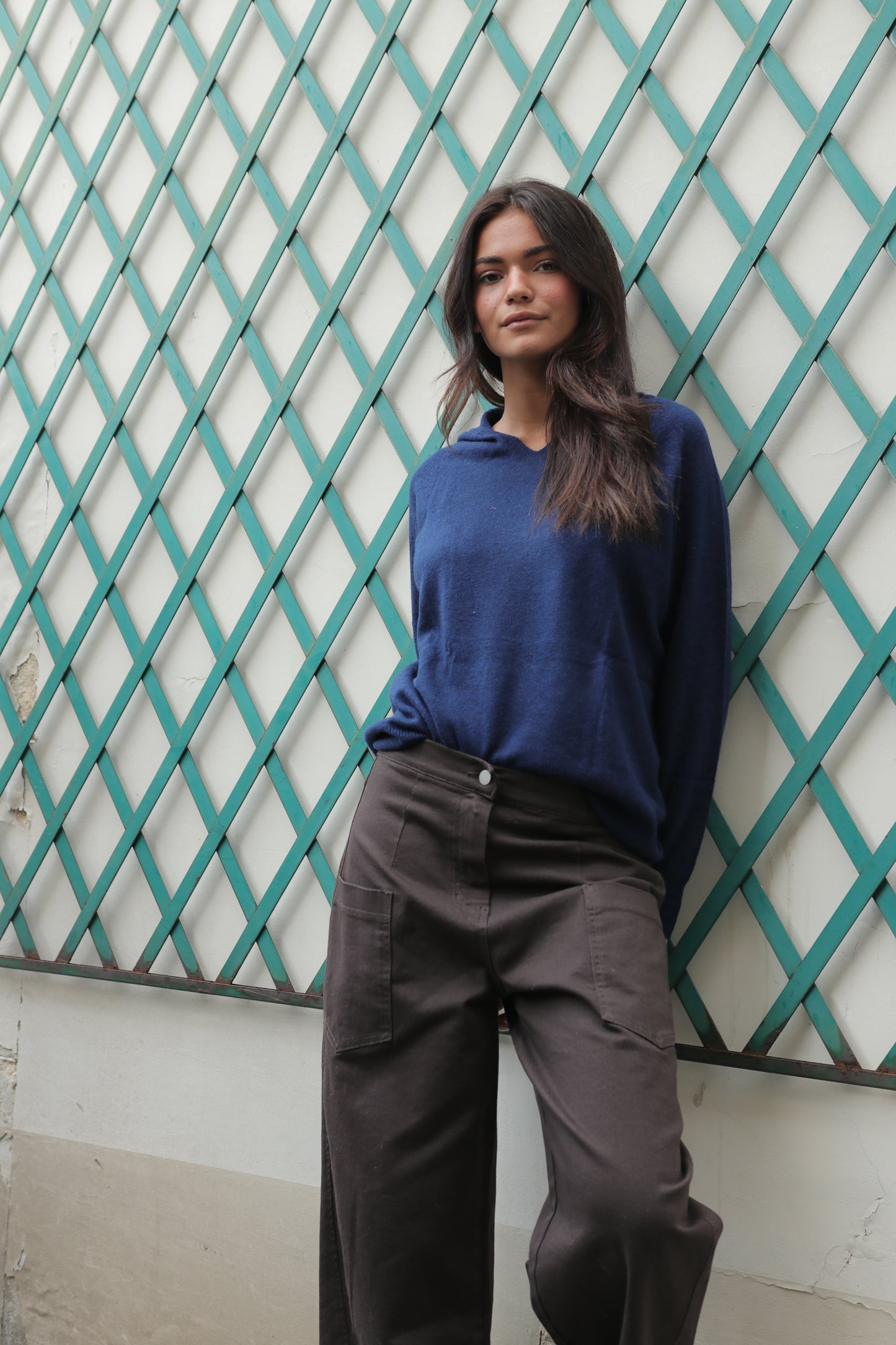 Pull col V en laine & cachemire Horizon