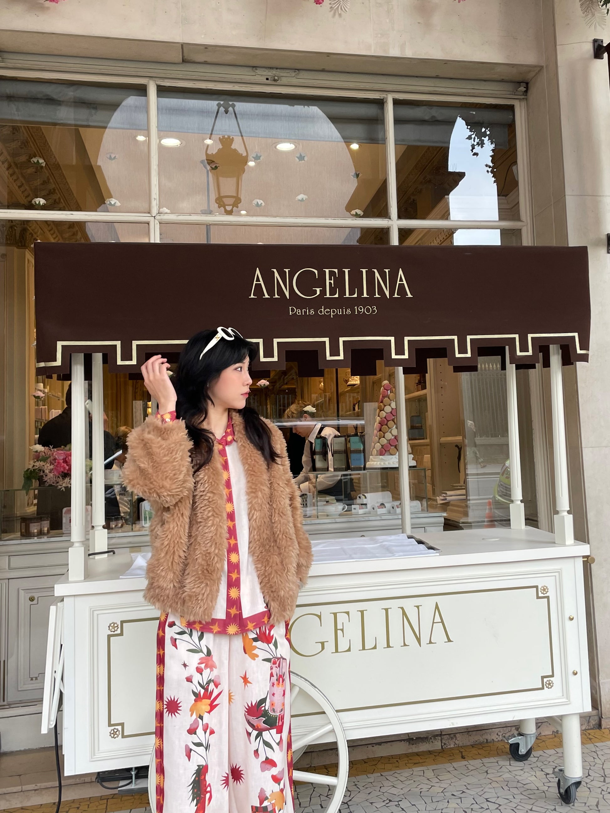 Fausse fourrure camel sale