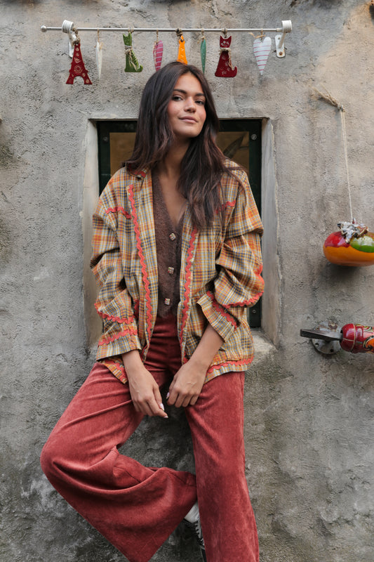 Cotton Jacket Rustic Check