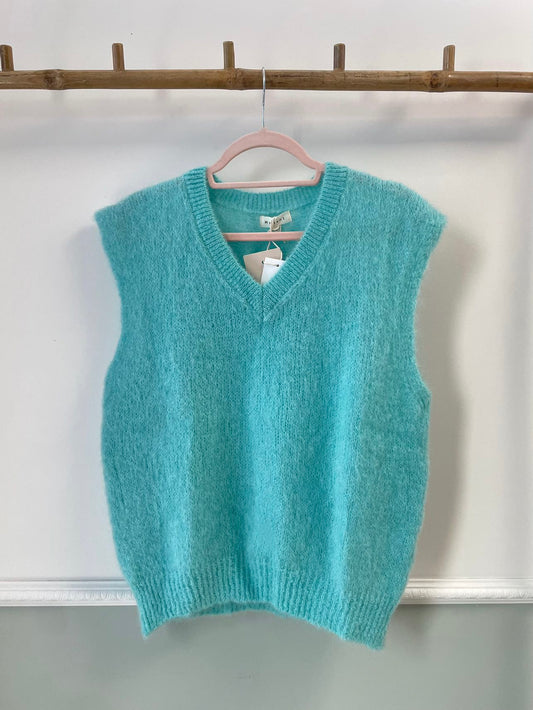 Pull mohair Venus turquoise