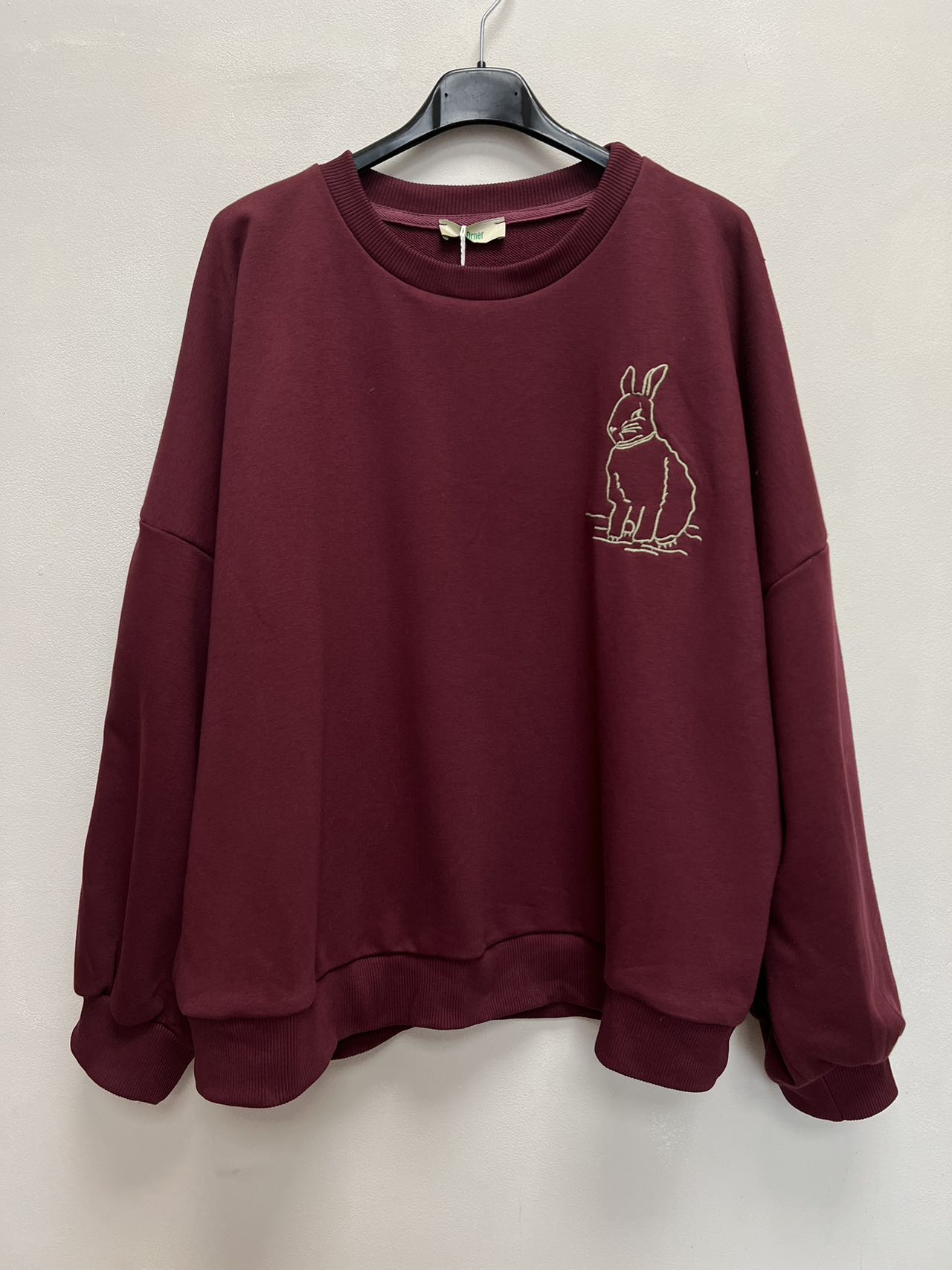 Sweatshirt Lapinou bordeau