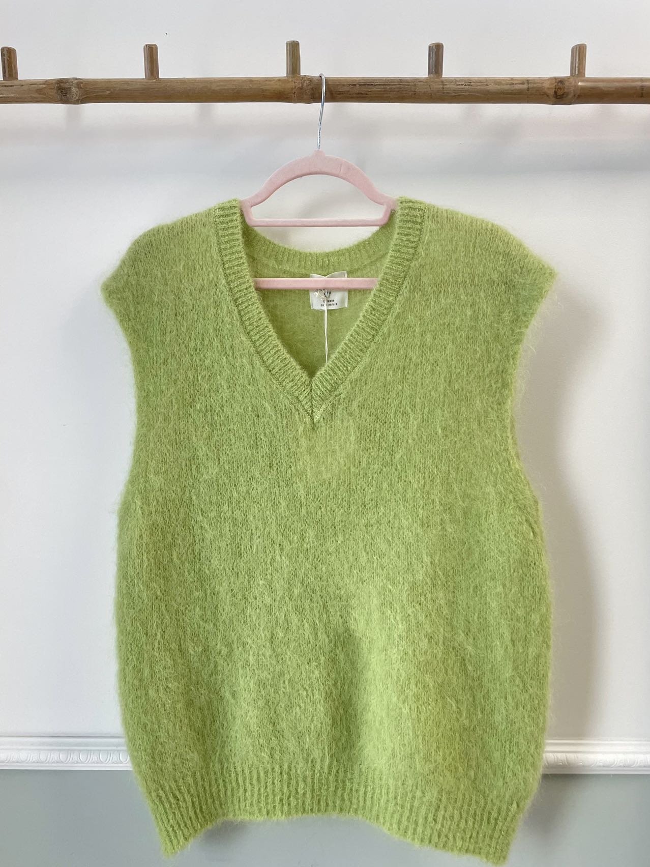 Pull mohair Venus Vert anis