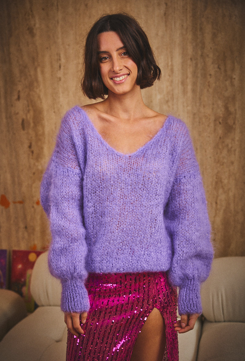 Pull mohair Suho Lilas