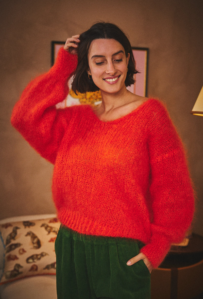 Pull mohair Suho Corail