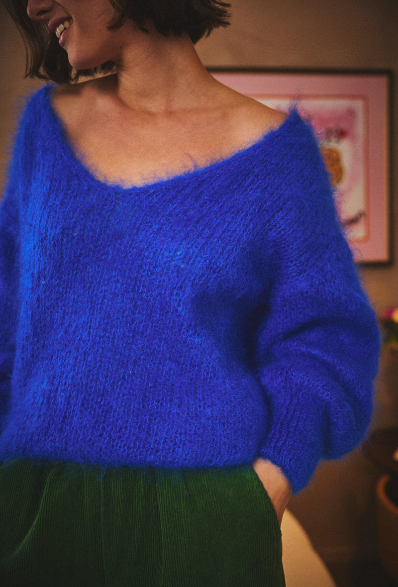 Pull mohair Suho Bleu